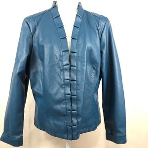 Christopher & Banks Vegan Leather Blazer